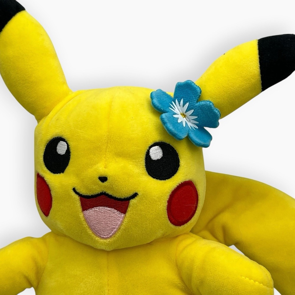 Pokemon Plush Lot Pikachu Blue Aloha Flower 2022 Mew On Suction Cup - Picture 4 of 7